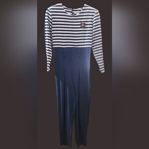 T Juniors Jumpsuit in Navy Blue & White